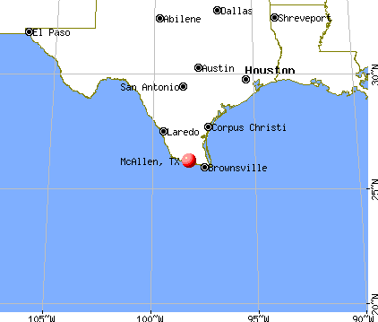 McAllen, Texas map