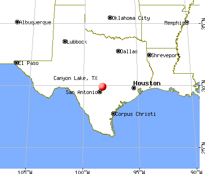 Canyon Lake, Texas map