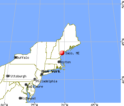 Saco, Maine map