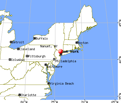 Nanuet, New York map