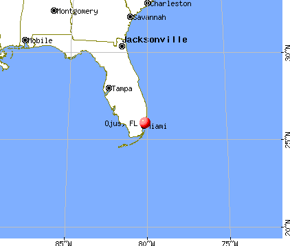 Ojus, Florida map