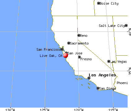 Live Oak, California map