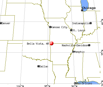 Bella Vista, Arkansas map