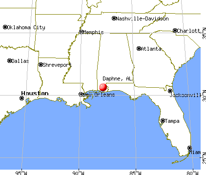 Daphne, Alabama map
