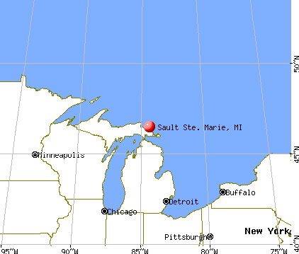 Sault Ste. Marie, Michigan map