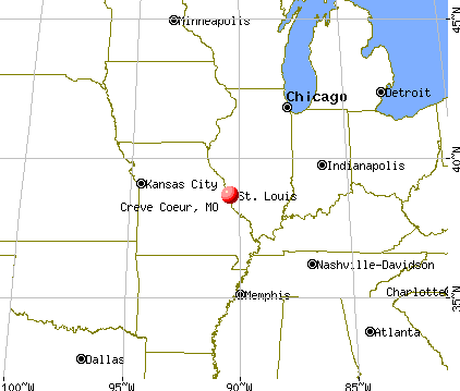 Creve Coeur, Missouri map