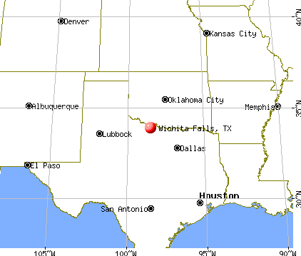Wichita Falls, Texas map