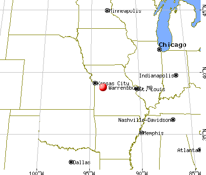 Warrensburg, Missouri map
