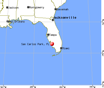 San Carlos Park, Florida map