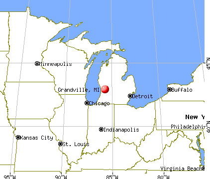 Grandville, Michigan map