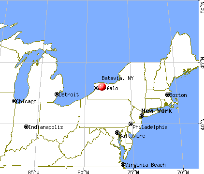 Batavia, New York map