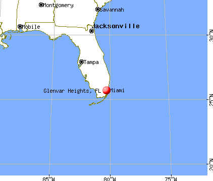 Glenvar Heights, Florida map