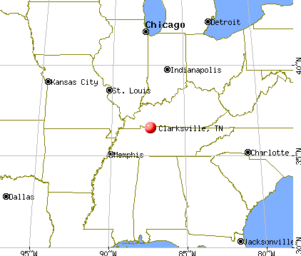 Clarksville, Tennessee map