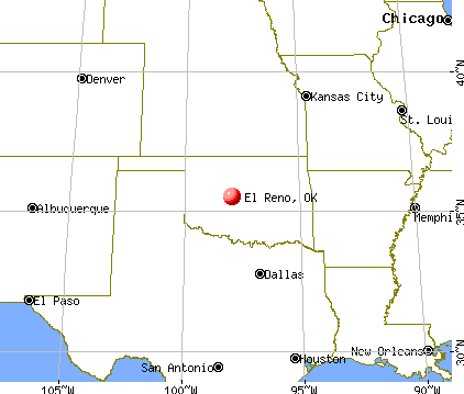 El Reno, Oklahoma map