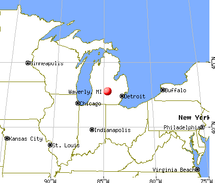 Waverly, Michigan map