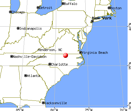 Henderson, North Carolina map