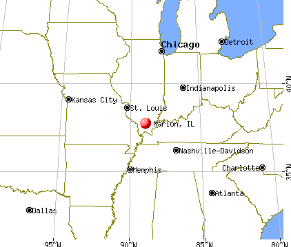 Marion, Illinois map