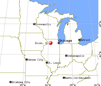 Dixon, Illinois map