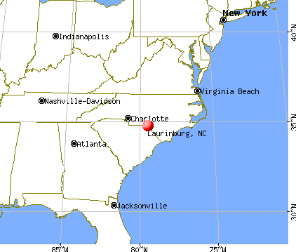 Laurinburg, North Carolina map