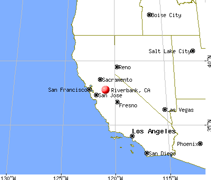 Riverbank, California map