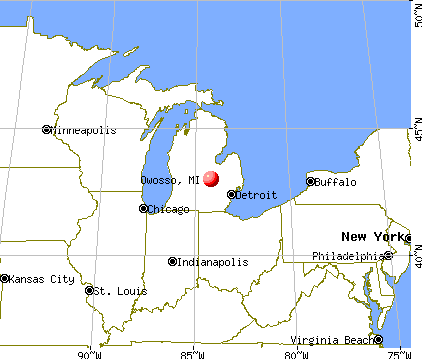 Owosso, Michigan map