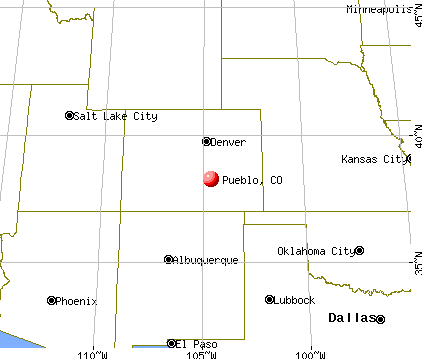 Pueblo, Colorado map