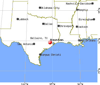 Bellaire, Texas map