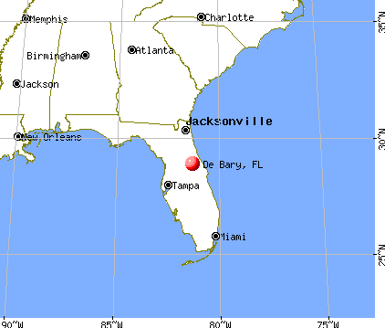 De Bary, Florida map