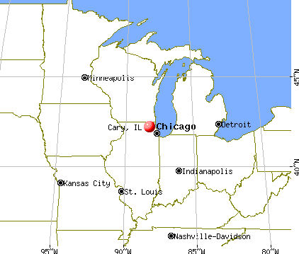 Cary, Illinois map