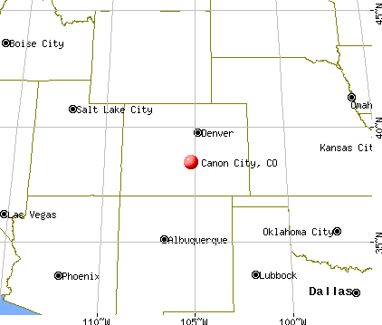 Canon City, Colorado map