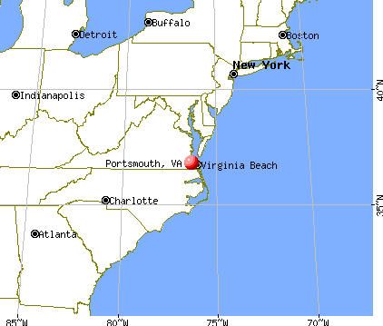 Portsmouth, Virginia map