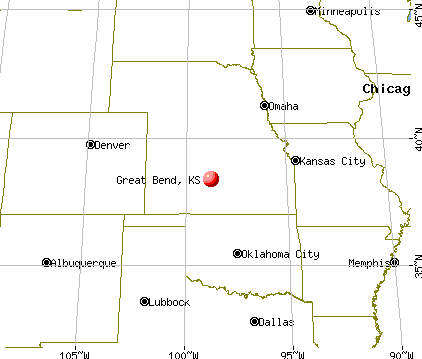 Great Bend, Kansas map