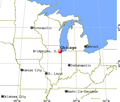 Bridgeview, Illinois map