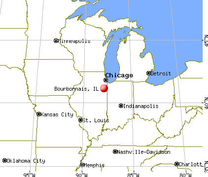Bourbonnais, Illinois map