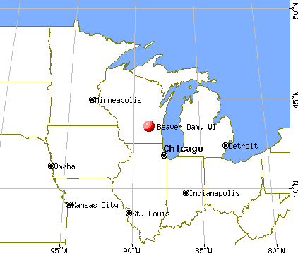 Beaver Dam, Wisconsin map