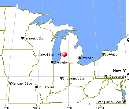 Cutlerville, Michigan map