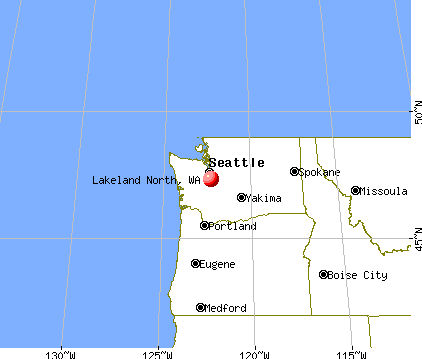 Lakeland North, Washington map