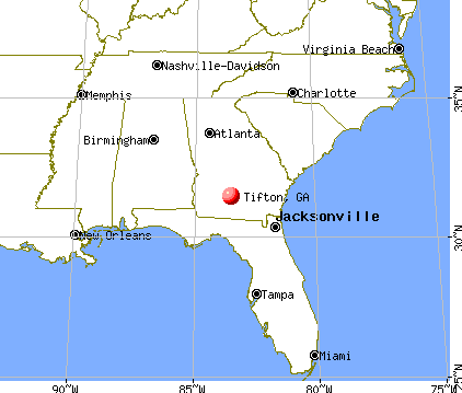 Tifton, Georgia map