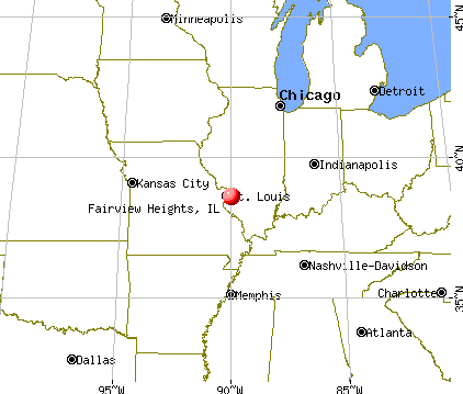 Fairview Heights, Illinois map