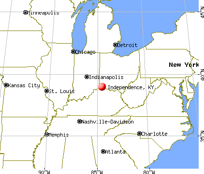 Independence, Kentucky map