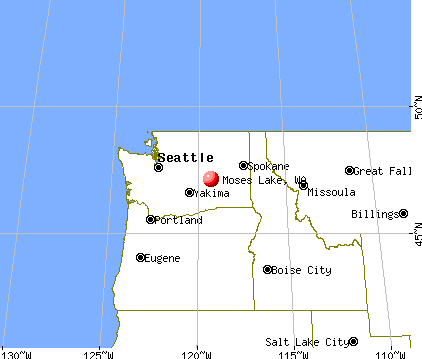 Moses Lake, Washington map