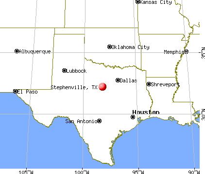 Stephenville, Texas map