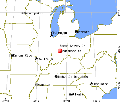 Beech Grove, Indiana map