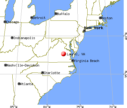 Laurel, Virginia map