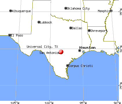 Universal City, Texas map