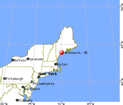 Brunswick, Maine map