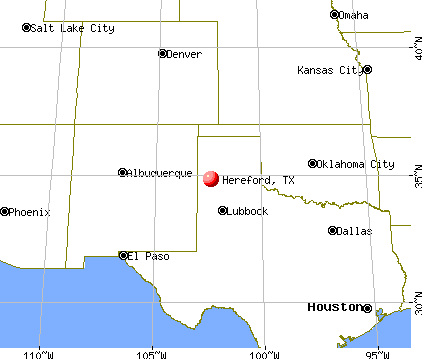 Hereford, Texas map