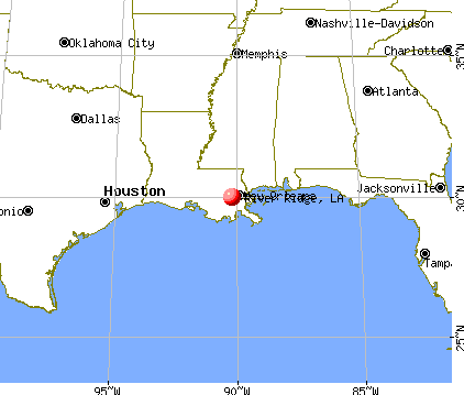 River Ridge, Louisiana map