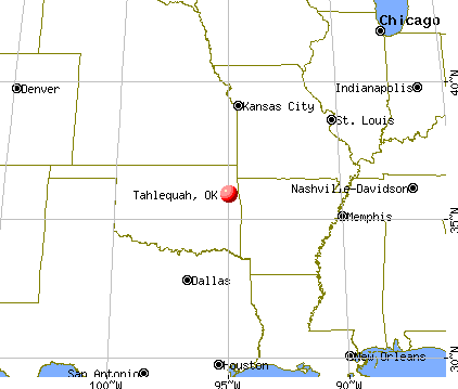 Tahlequah, Oklahoma map