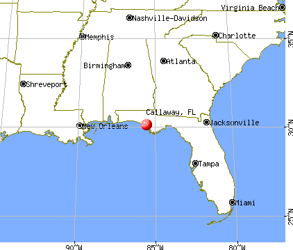 Callaway, Florida map